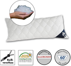 Oreiller Irisette Micro Thermo - Fabriqué en Allemagne - Oreiller avec housse amovible en microfibre douce, 40 X 80 Cm, certifié Ã-ko-Tex Oreillers standard Naty Shop Simple 1 paquet-40 X 80 Cm