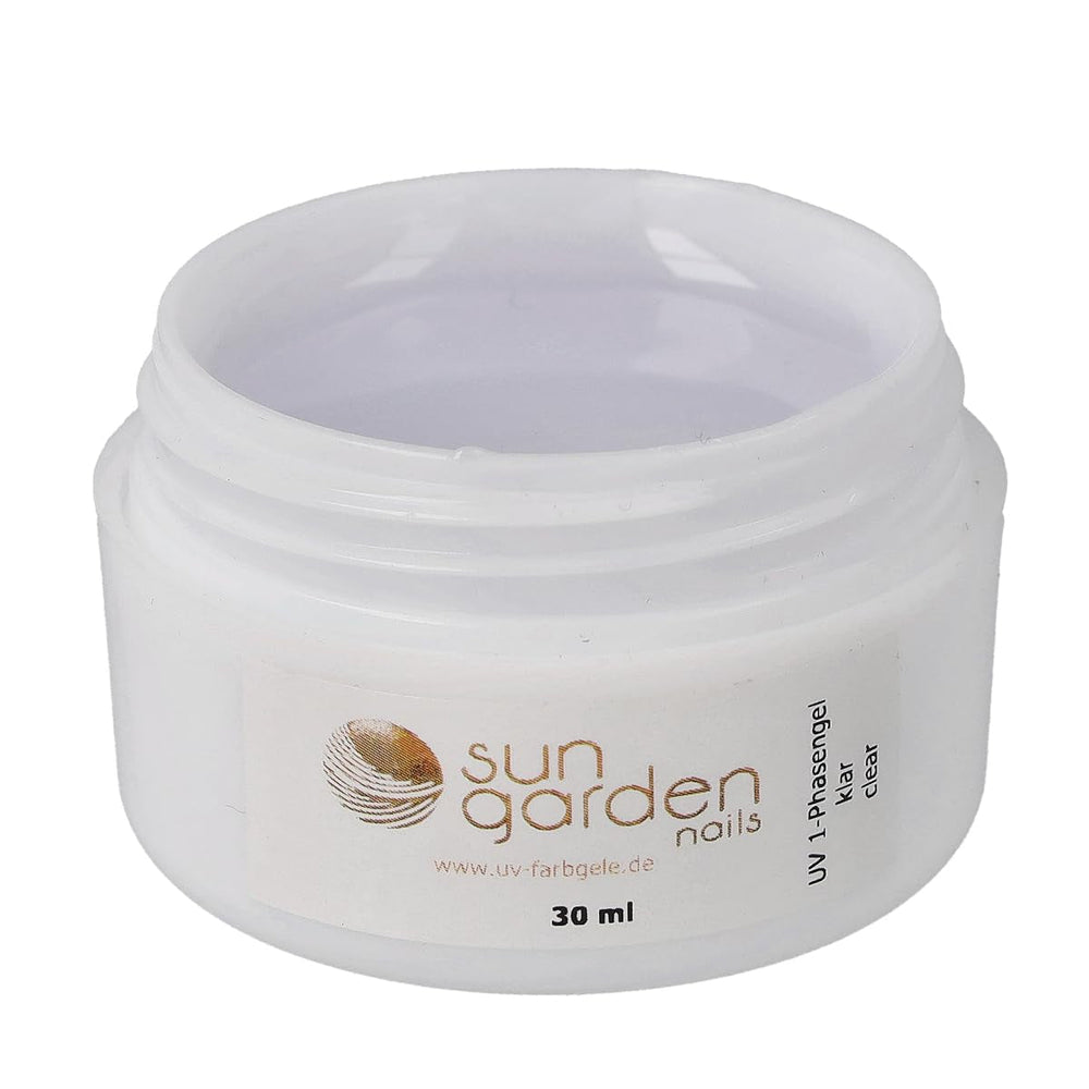 Sun Garden Nails Gel transparent monophasique 30 ml + boîte de 100 embouts + colle pour embouts 7 ml