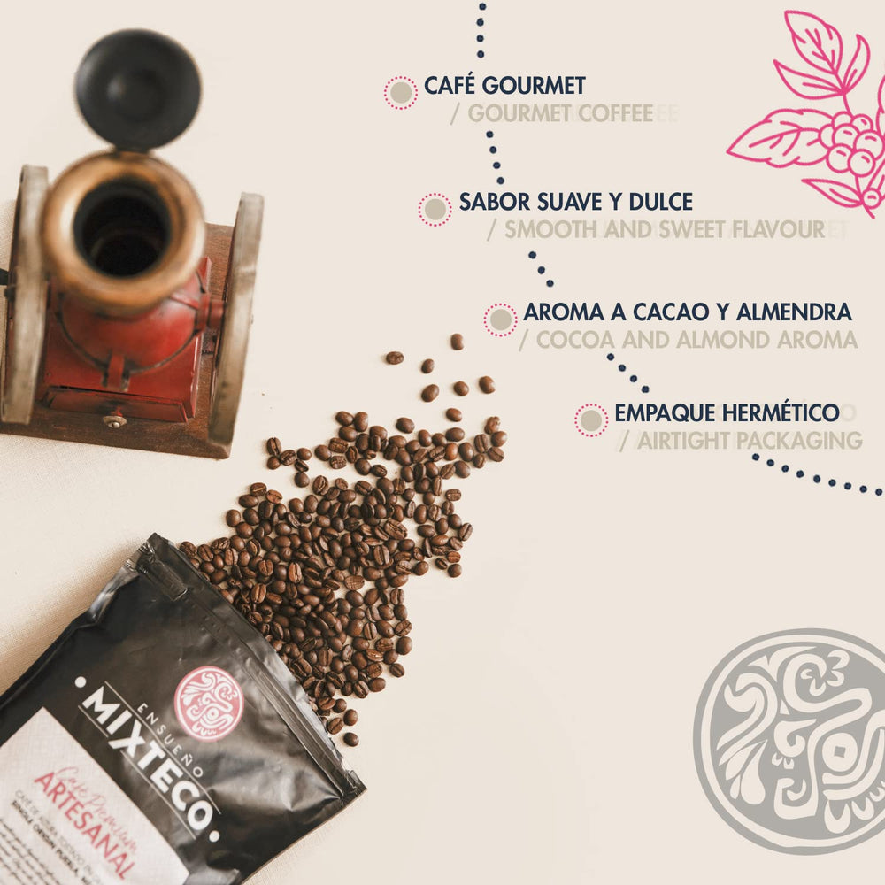 Grains de café Arabica torréfiés | 500 g aux notes de cacao et d'amandes | D'un torréfacteur traditionnel | Goût délicat