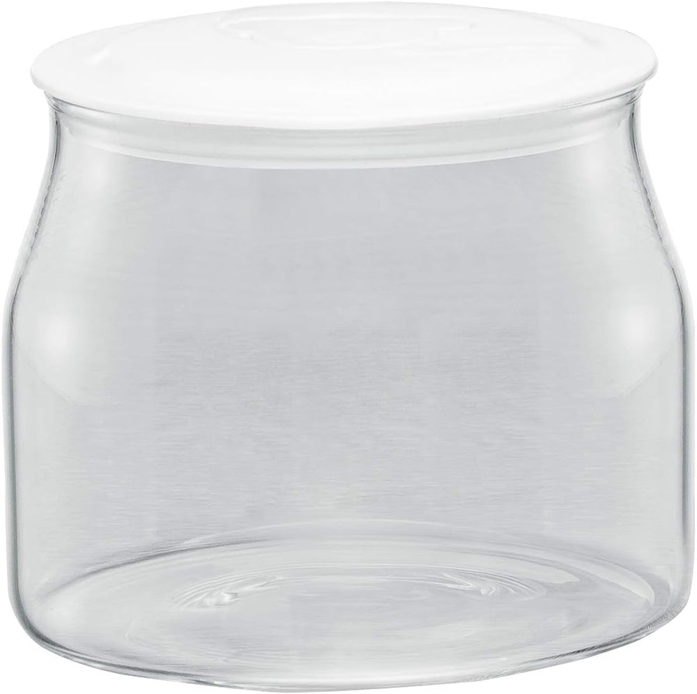 Rommelsbacher JG 1 Pot de Rechange pour Machine à Yaourt et Fromage à la Crème JG 80-1,2 Litre avec Couvercle (Lot de 2) Naty Shop Boîtes de Conservation Alimentaires Transparent/Blanc 1 pièce (Lot de 1)