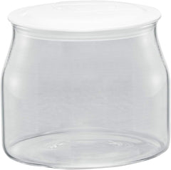 Rommelsbacher JG 1 Pot de Rechange pour Machine à Yaourt et Fromage à la Crème JG 80-1,2 Litre avec Couvercle (Lot de 2) Naty Shop Boîtes de Conservation Alimentaires Transparent/Blanc 1 pièce (Lot de 1)
