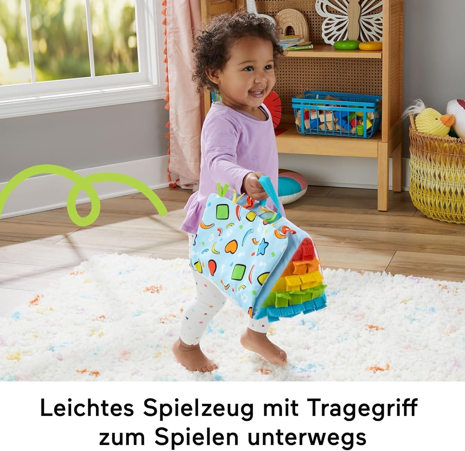 FISHER-PRICE Kick & Play Soft Piano - Piano jouet doux et portable, design évolutif, touches colorées, pour bébés dès la naissance, HND54 Baby Toys Naty Shop