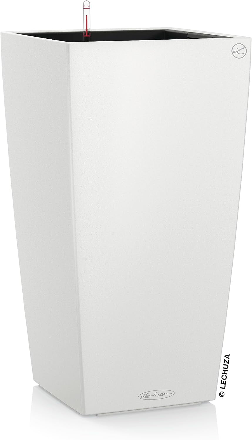 LECHUZA CUBICO Couleur 30 gris ardoise 13138, 29,5x29,5x56,5 cm