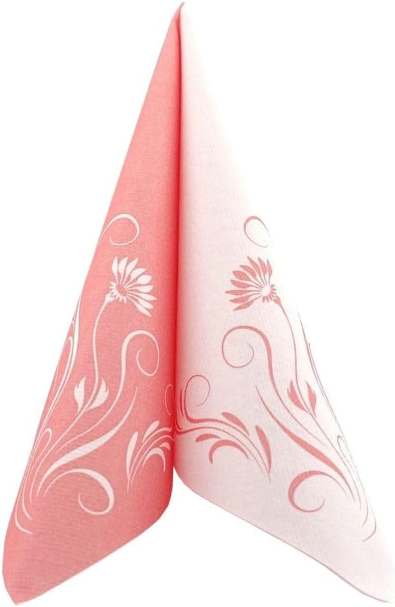 Appartina Elegantia 40 x 40 cm Serviettes Airlaid en tissu, Serviette de mariage de haute qualité, Serviettes de mariage en tissu Serviettes jetables pour diverses occasions (Rose vieux)