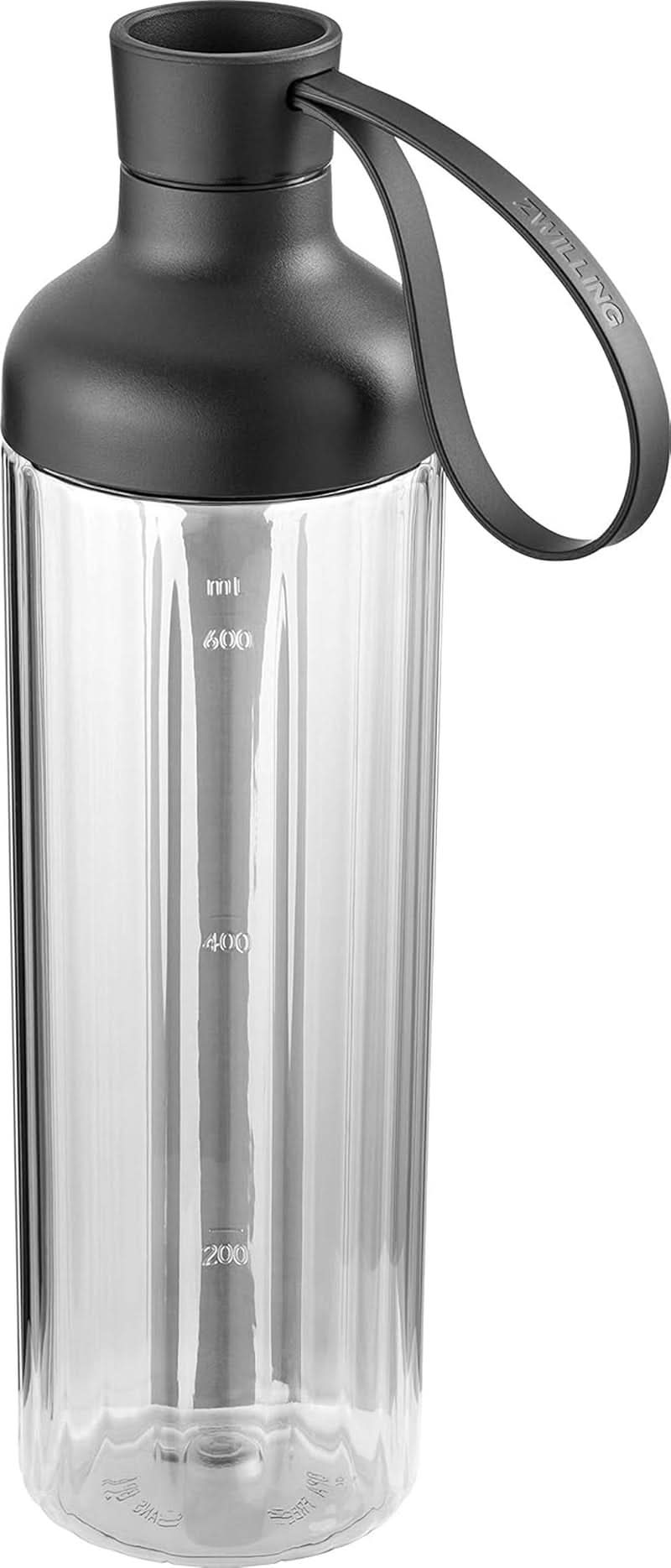 ZWILLING Batteur sur socle, Smoothie Maker, Inkl. Bouteille à Trink avec Verschluss, 600 Ml, 300 Watt, Edelstahl/Kunststoff, Schwarz Kitchen Naty Shop Zubehör Trinkflasche
