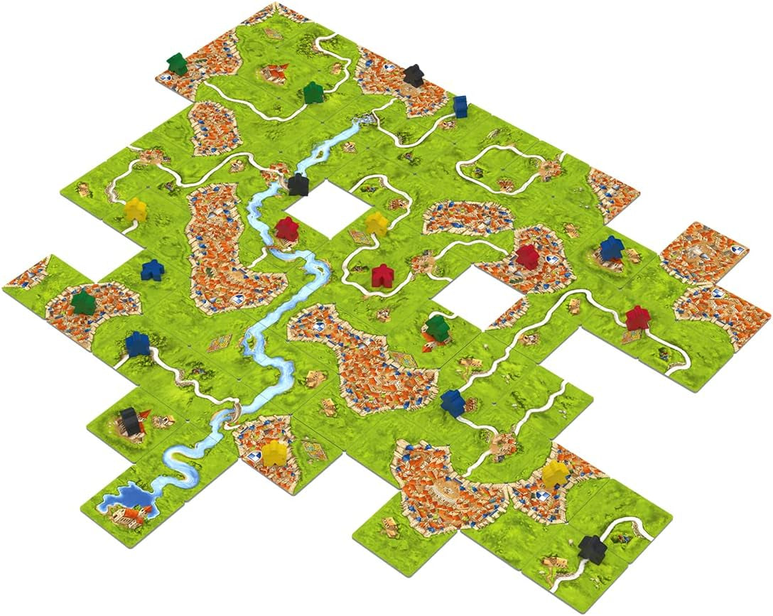 Hans im Glück, UNbox Now, Carcassonne V3.0, jeu de base, jeu familial, jeu de l'année 2001, 2-5 joueurs, 7 ans et plus, 35 minutes de jeu, allemand