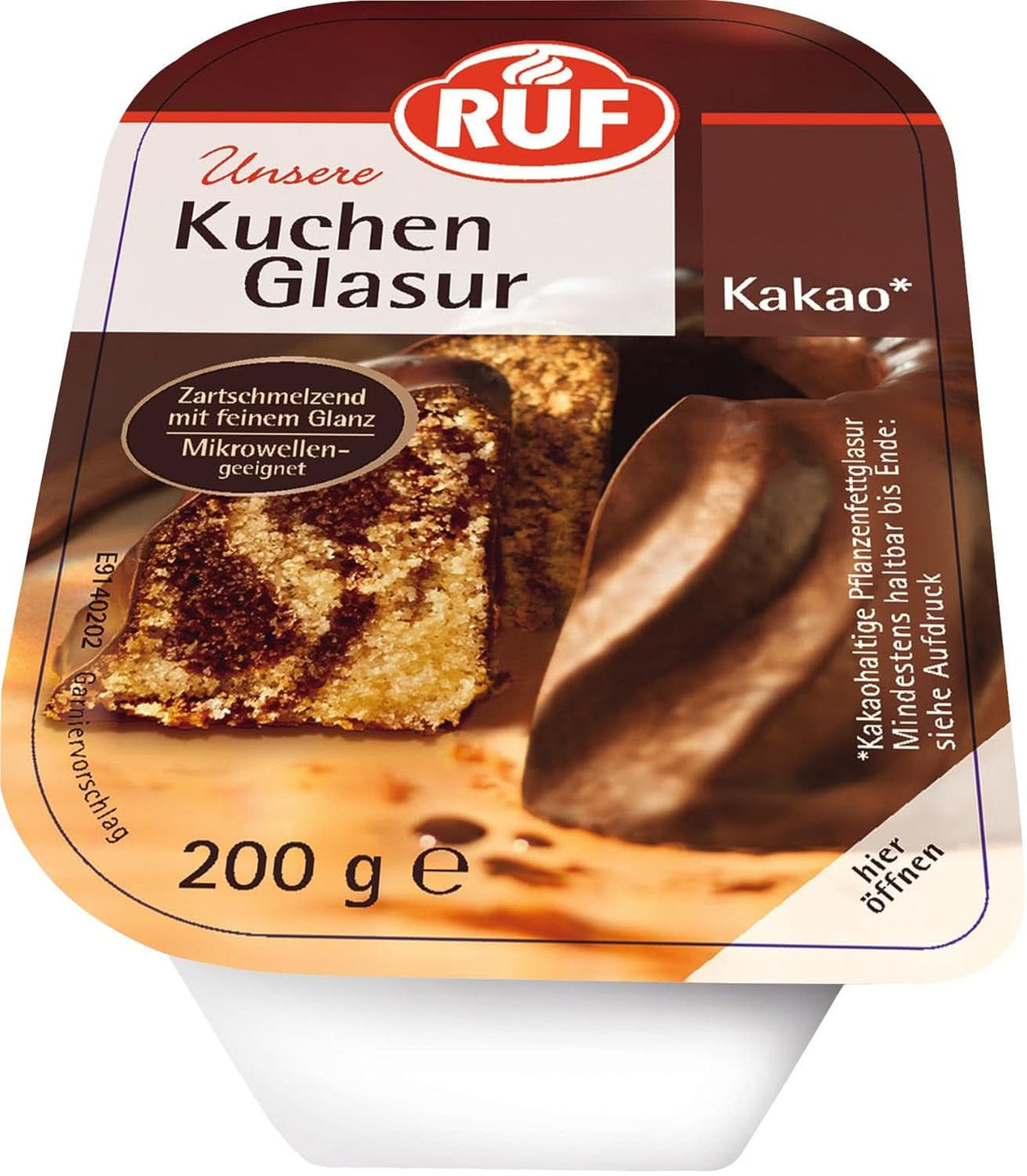 Glaçage au cacao RUF, 200 grammes Glaçages et décoration Naty Shop