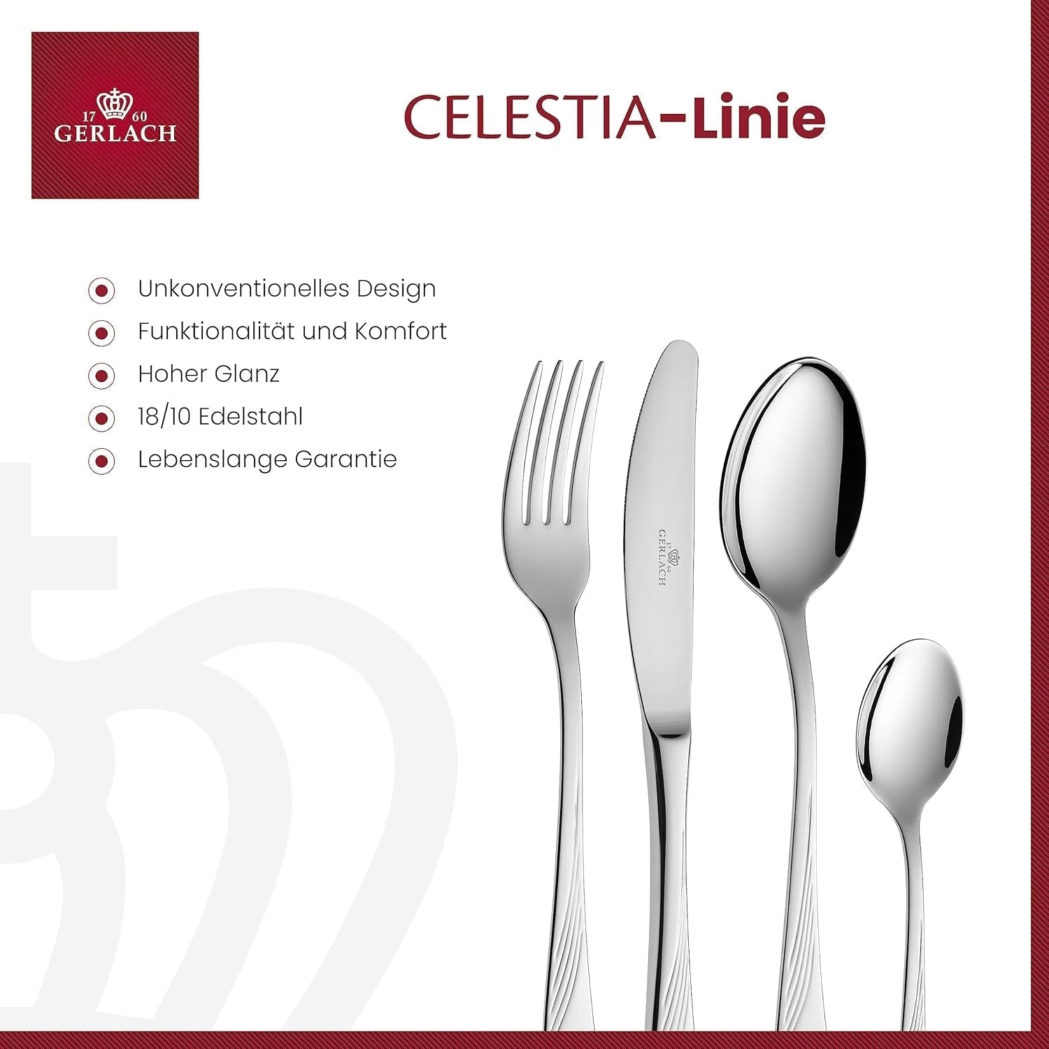 Gerlach Celestia Ménagère pour 6 personnes Naty Shop Kitchen