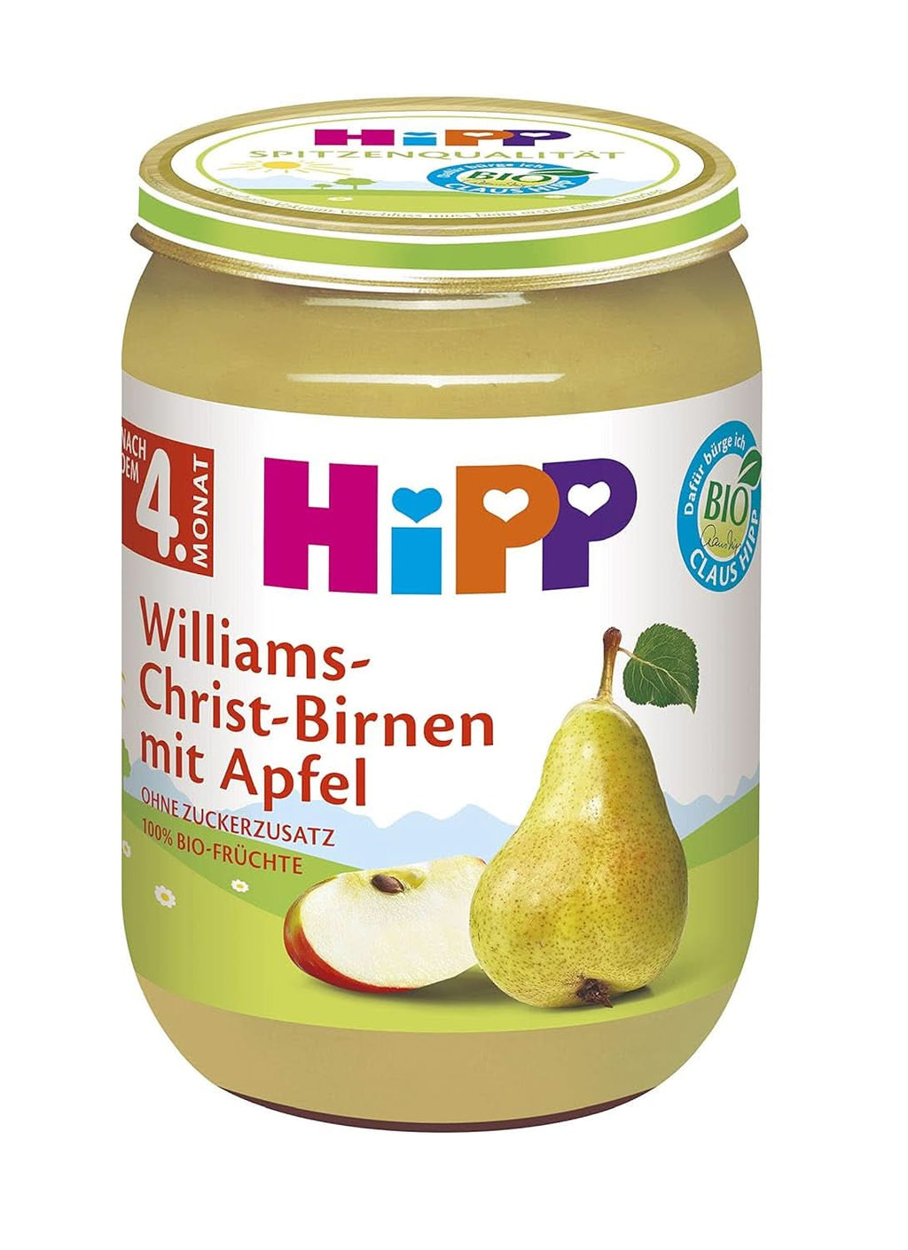 Hipp For Little Gourmets, Nectarine în mere și mango, fără zahăr adăugat, 6 X 190 grame Mama si Copilul Naty Shop 6 x 190 grame Pere Williams Christ pere si mere