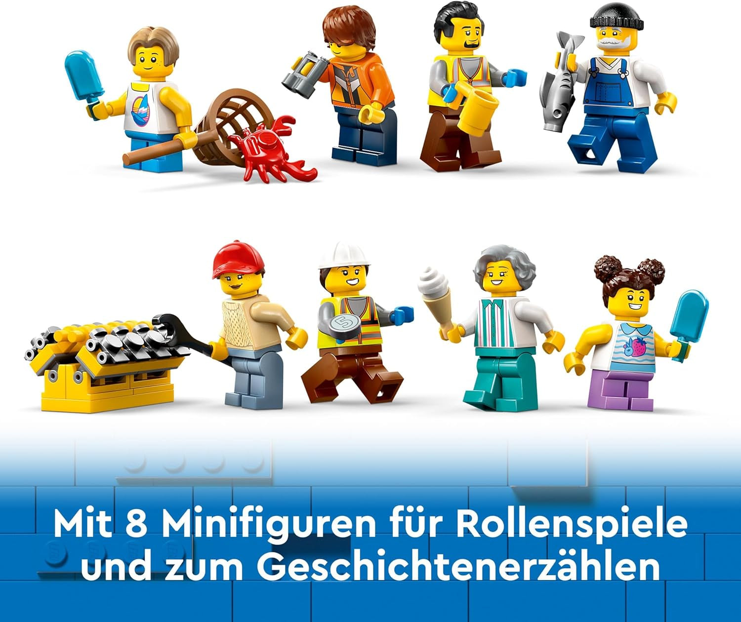 Port LEGO City avec cargo, jouet de construction pour garçons et filles à partir de 8 ans, idée cadeau pour enfants, grue à conteneurs, bateau jouet et 8 figurines 60422 Jeux de construction Besuche den LEGO-Store