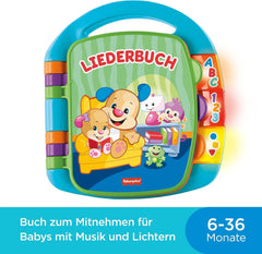 Fisher-Price Learning Fun, Livre de chansons, Livre de musique pour bébé, Jouet musical pour bébé, Livre électronique pour bébé, à partir de 6 mois, Version allemande, CDH40 Baby Toys Naty Shop