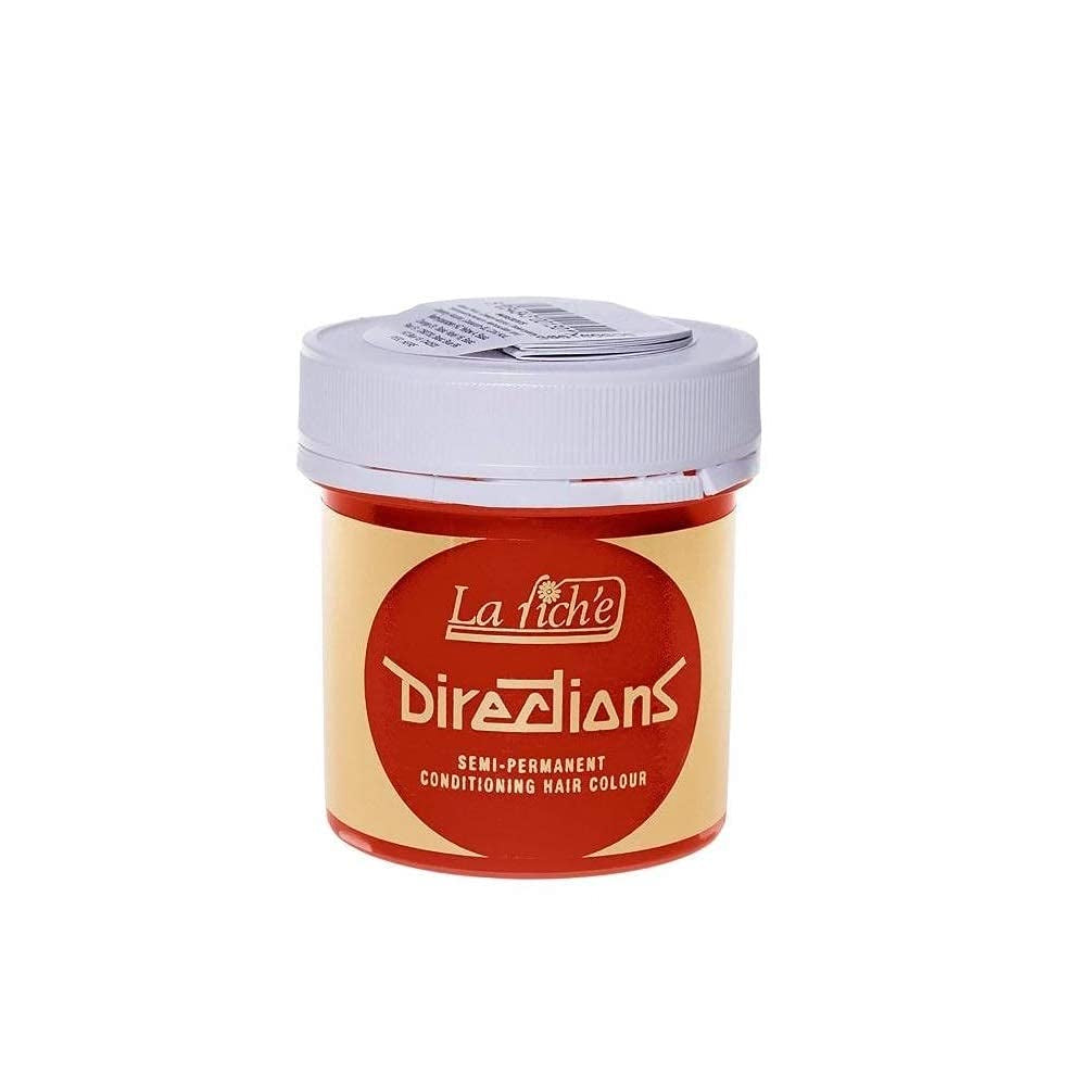 Directions Coloration Semi-permanente 88 ml - Teinture Cheveux Orange Fluorescent Naty Shop Noir 88 Ml (pack de 2)