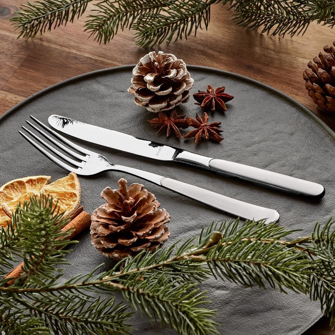 Ménagère Amefa Satina en 60 pièces, pour 12 personnes, coffre-fort Cuisine Naty Shop