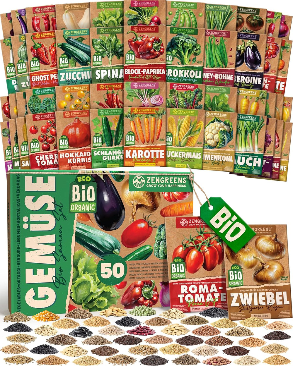 Graines de basilic biologiques dans un ensemble de 6 - 6 graines de basilic pour une culture facile dans le jardin, le balcon ou le parterre surélevé - Graines de plantes - Semis