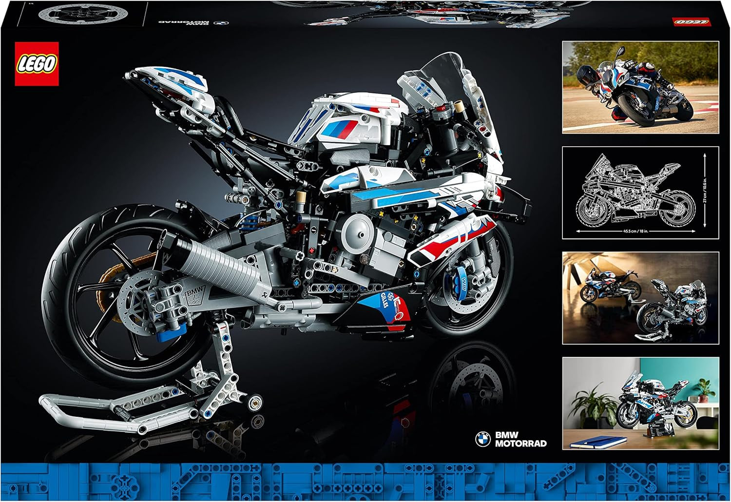 LEGO Technic BMW M 1000 RR Kit de modèle de moto pour adulte comme cadeau artisanal pour hommes et femmes Décoration de maison ou de bureau 42130 Kits de construction Besuche den LEGO-Store