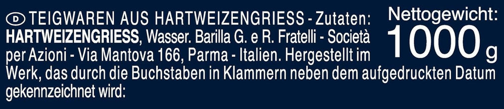 Barilla Selezione Oro Chef Orecchiette Pugliesi, paquet de 9 (9 x 1kg)