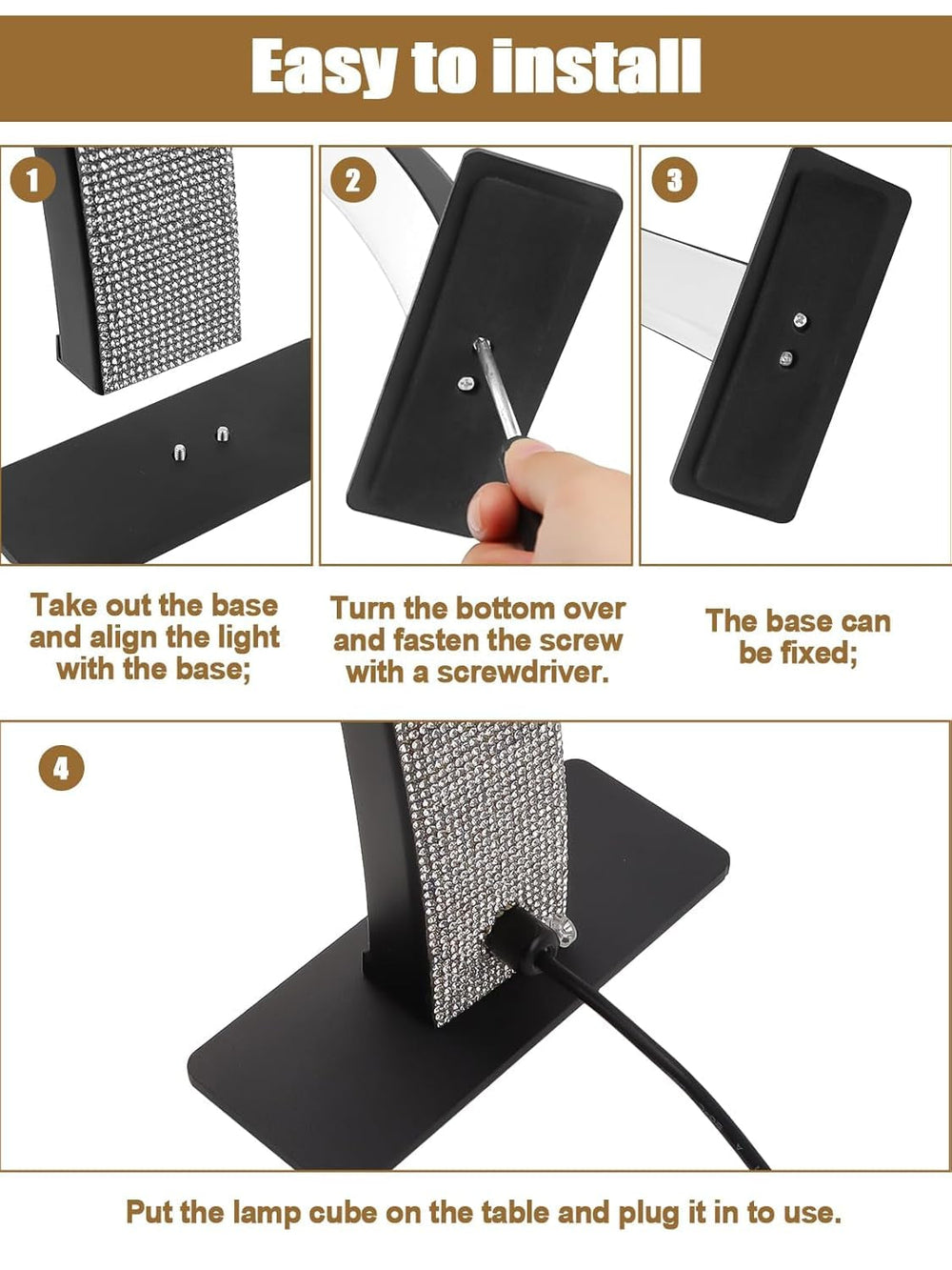 Kalolary Lampadaire, Lash Lumière Pour Extensions De Cils Regglable À 360°, 3000K-6000K Demi-Lune Lamp, Lamp De Beauté (Lampe demi-lune)