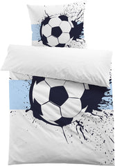 Parure de lit garçon, football, microfibre polyester Parure de lit - enfant Naty Shop Modèle 1 135X200 Cm + 80X80 Cm