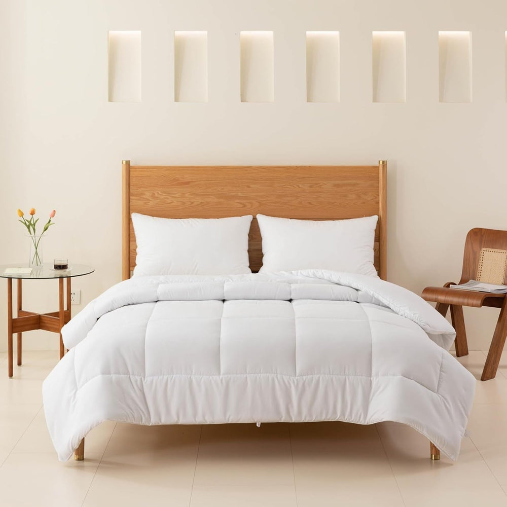 Good Nite Couette Toutes Saisons Couette 155X220 Cm Couette 4 Saisons Couette Microfibre Couette Quatre Saisons Blanc (155X220 Cm) Couettes et Couettes Naty Shop