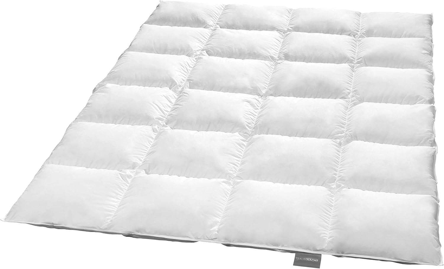 Traumnacht Basic Couette en duvet léger avec duvet blanc neuf (60%) et plumes (40%), DIN EN 12934, 135 X 200 Cm, certifié Down Pass et Oeko-Tex, produit selon la norme de qualité allemande Couettes et couettes Naty Shop 90 pour cent de duvet / 10 pour cent de plumes Couverture d'hiver chaude 220 X 240
