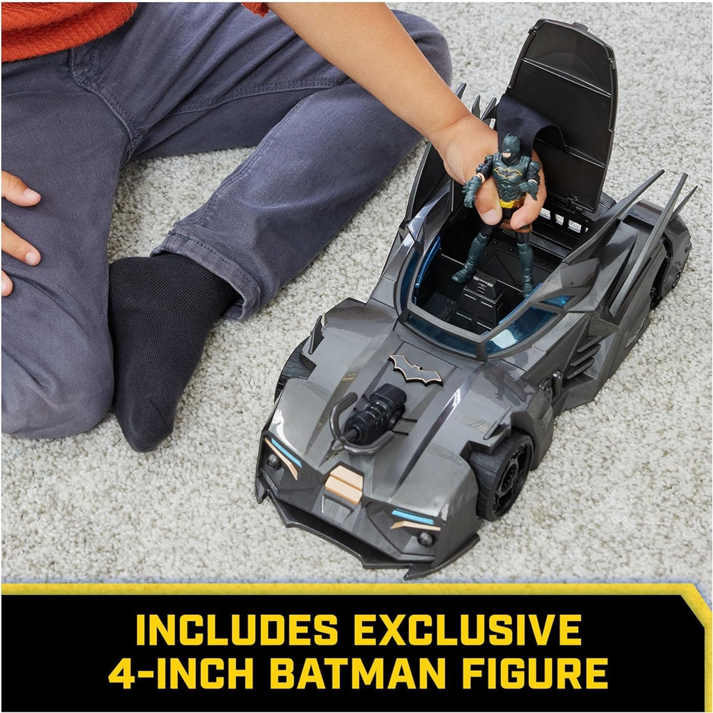 DC Comics Batman Offroad Batmobile avec catapulte avec crochet et cellule grillagée à l'arrière comprenant une figurine Batman de 10 cm pour les fans de super-héros à partir de 4 ans Figurines Naty Shop