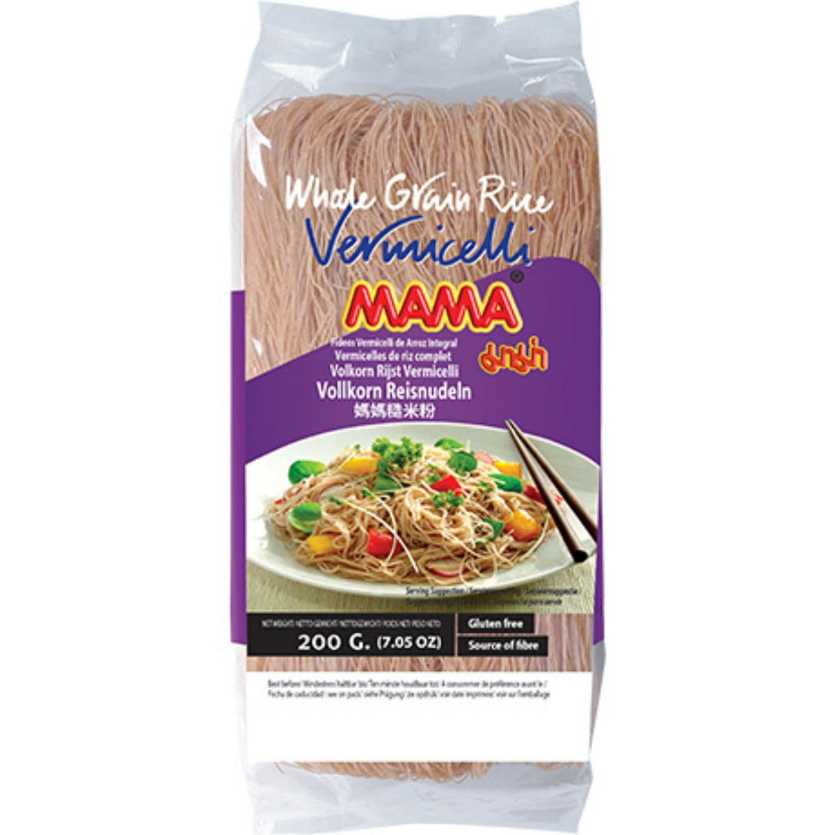 MAMA - Nouilles de riz brun, (1 x 200g)