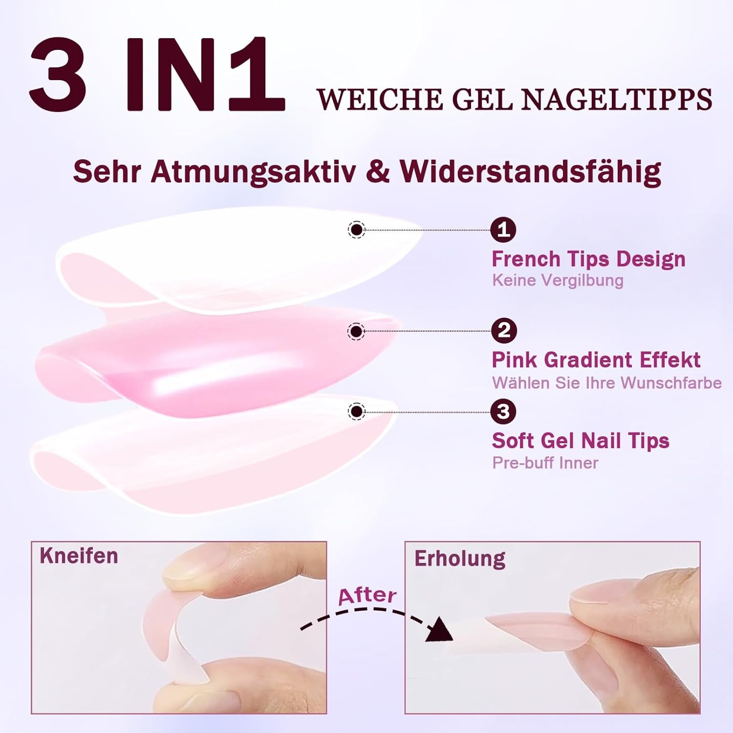 120 buc unghii false roz nud cu lipici de unghii - 12 dimensiuni unghii ovale scurte, pătrate, prin presare - unghii frumoase, unghii artificiale pentru lipire - potrivite pentru designul unghiilor DIY pentru femei (gradient roz Squoval)