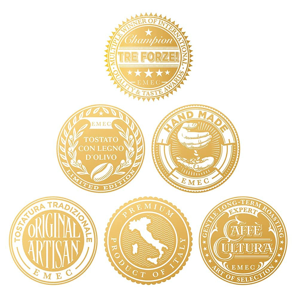 Espresso Caffè - 1 kg de grains d'espresso Röstung traditionnel avec feu d'olivier à la main - Machines à café premium pour automates et machines à café