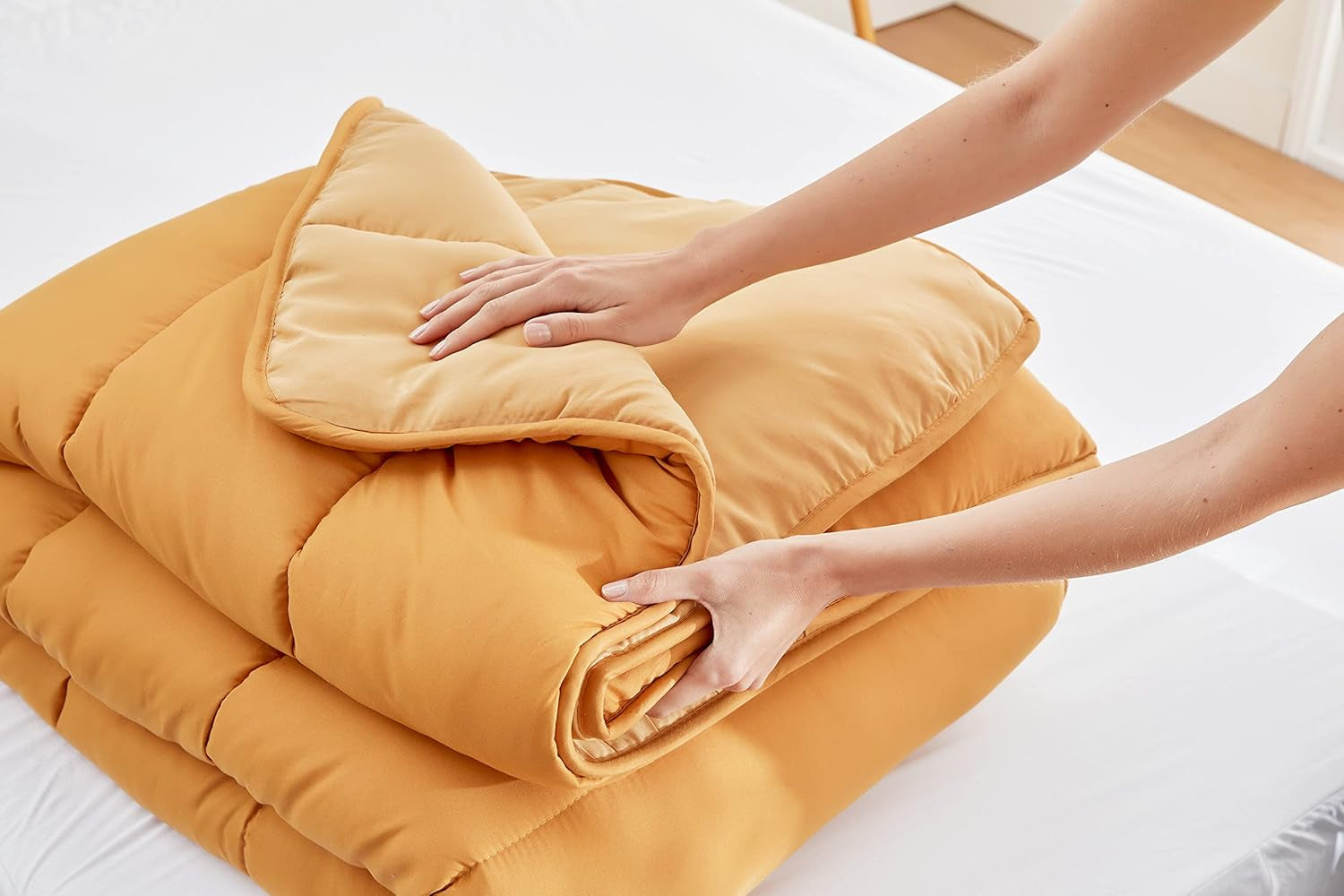 Pikolin Home - Plapumă reversibilă 300 G - Umplutură nordică bicoloră - Pentru pat 90 - confortabilă, caldă, respirabilă, Mallow, 150 X 220 Cm Plapumi si pilote Naty Shop