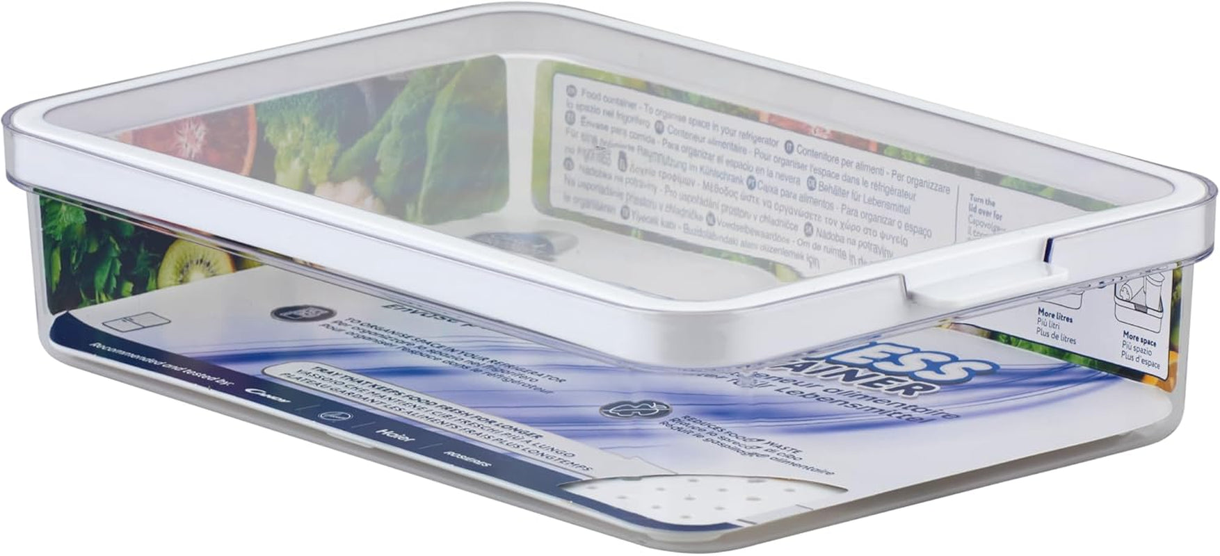 CARE + PROTECT Récipient alimentaire intelligent, parfaitement empilable, organisateur de réfrigérateur, protège les aliments de l'humidité, garde les aliments frais plus longtemps, 2,15 L Naty Shop boîtes de conservation alimentaire 2,6 L