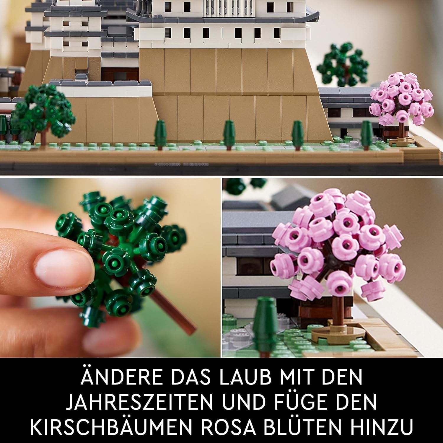 LEGO Architecture Château de Himeji, kit de modèle adulte, collection Landmark, ensemble de fans de jardinage créatif et de culture japonaise avec cerisier en fleurs, cadeau pour lui et elle 21060 Ensembles de construction Besuche den LEGO-Store