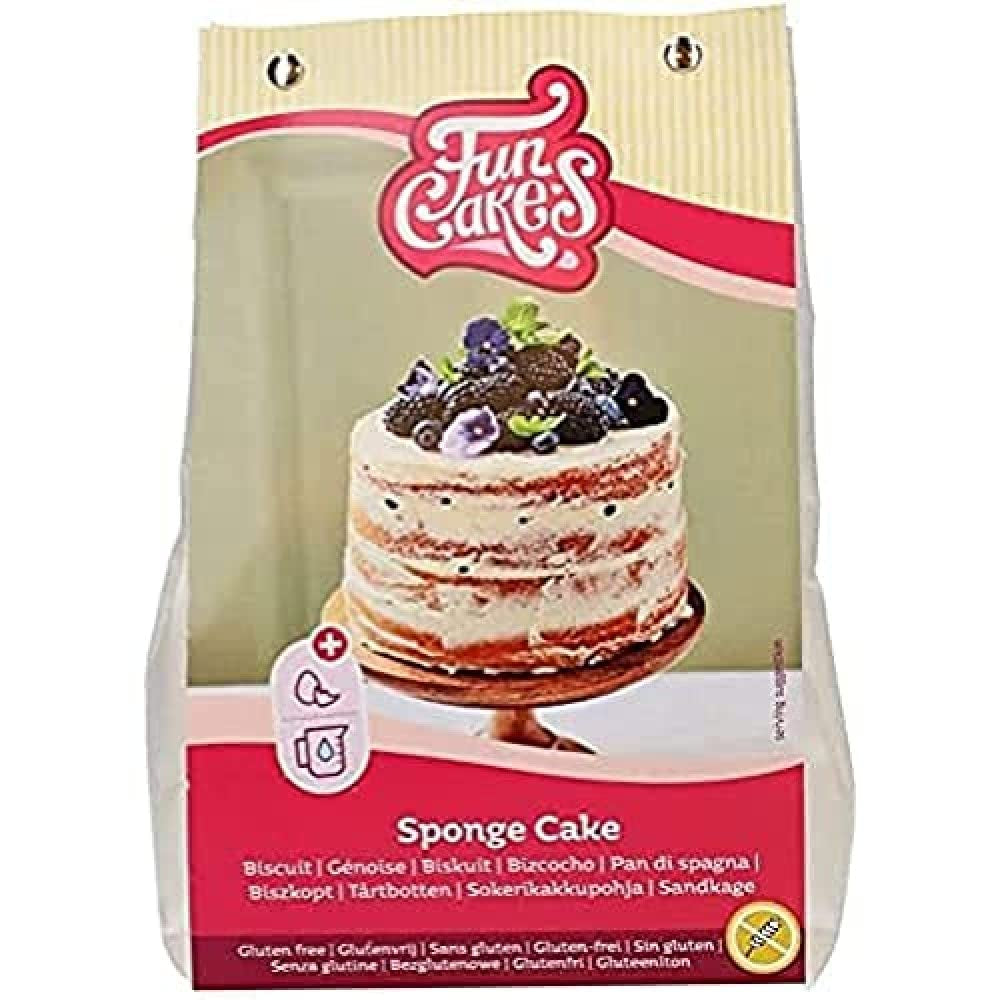 Funcakes Mix Für Biskuitkuchen, Glutenfrei: Einfach in Der Anwendung, Wunderbar Leichter Biskuitkuchen, Perfekt Für Die Kuchendekoration, Konditorqualität, Kuchenboden, Halal Zertifiziert, 500G Mélange pour la pâtisserie et la cuisine Naty Shop Default Title