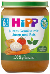 Hipp Légumes colorés bio aux lentilles et riz, 190G, 6 paquets (6X190G) Mère et Enfant Naty Shop Default Title