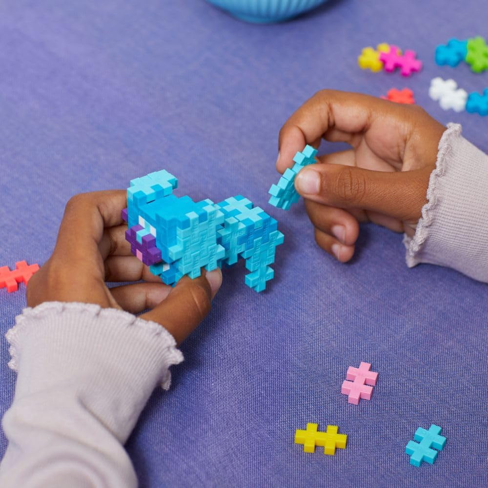 Plus-Plus 3962 Geniales Konstruktionsspielzeug, Learn to Build Haustiere, Kreativ-Bausteine für Kinder, 275 Teile