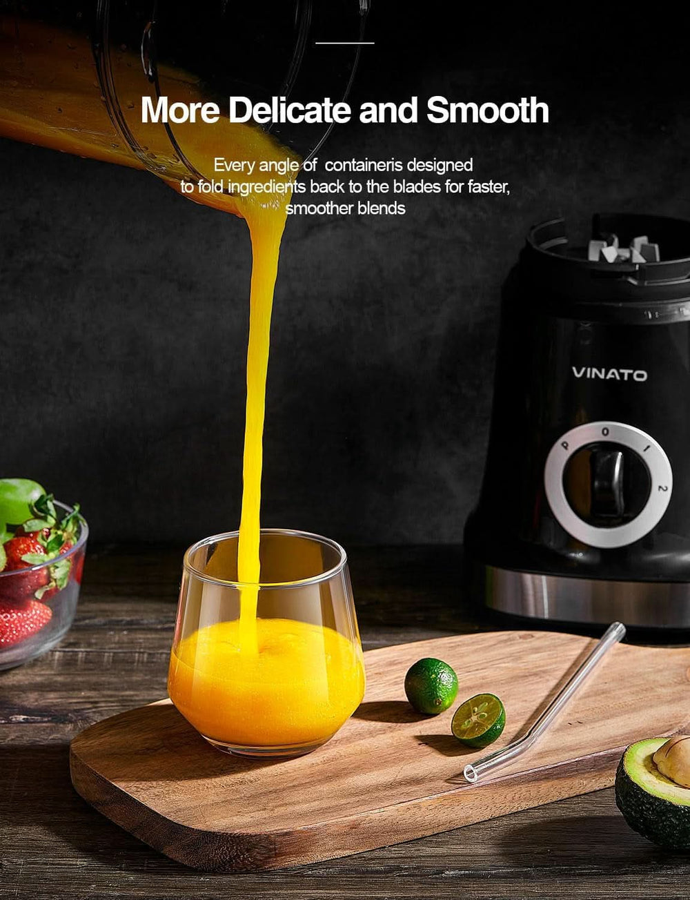 Mixeur, batteur sur socle avec 4 doigts, mixeur pour smoothies, milkshakes et sécurité, mixeur avec edelstahlklingeneinheit, sécurité de cuisine Naty Shop