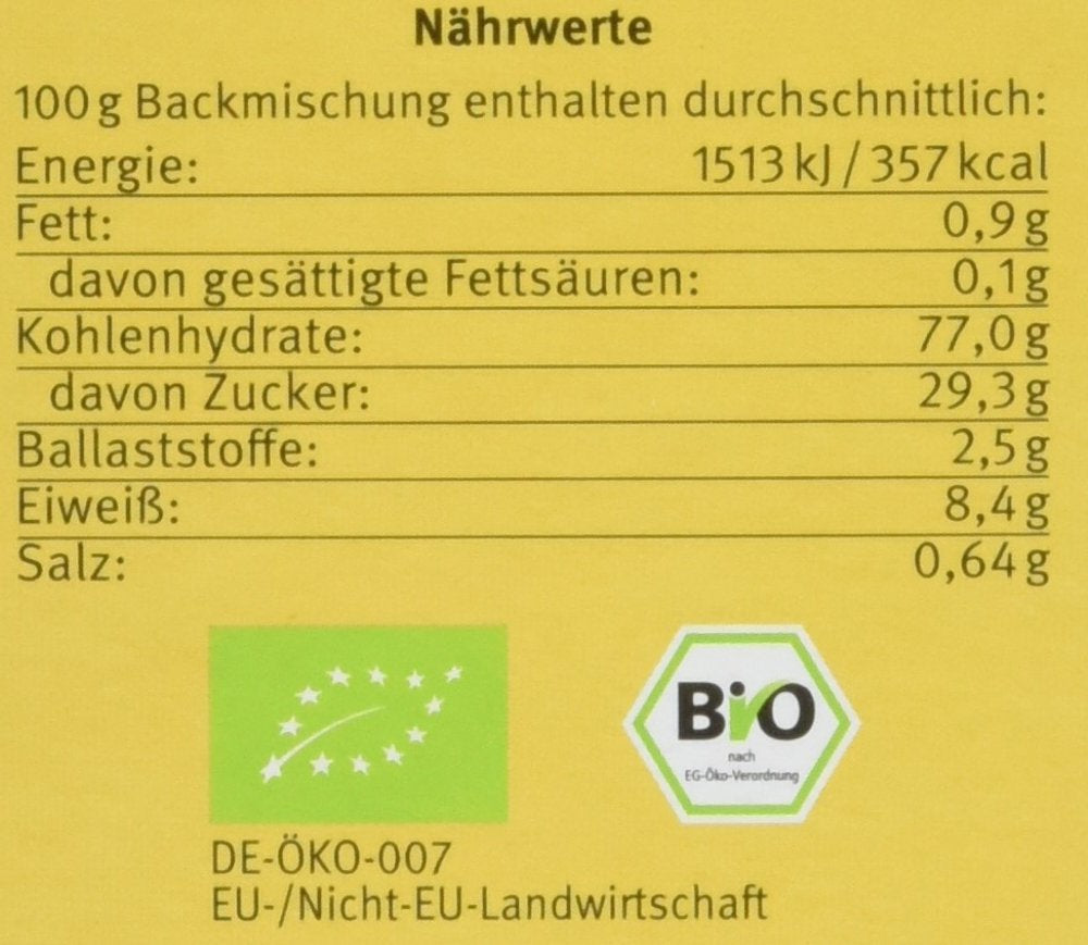 Demeter Bauck Hof Bio Dinkel Wafflen, 200 G Mélange pour la pâtisserie et la cuisine Naty Shop