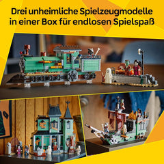 LEGO Creator Geisterhaus - 3-in-1 Spielzeug mit Haus - Bauset umbaubar in Schiff oder Zug - Mit 5 gruseligen Minifiguren - Cooles Halloweengeschenk für Jungen und Mädchen ab 9 Jahren - 31167