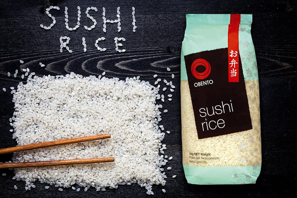 Riz à sushi, riz gluant pour rouleaux nori et autres spécialités japonaises de sushi, 1 kg (1 paquet)