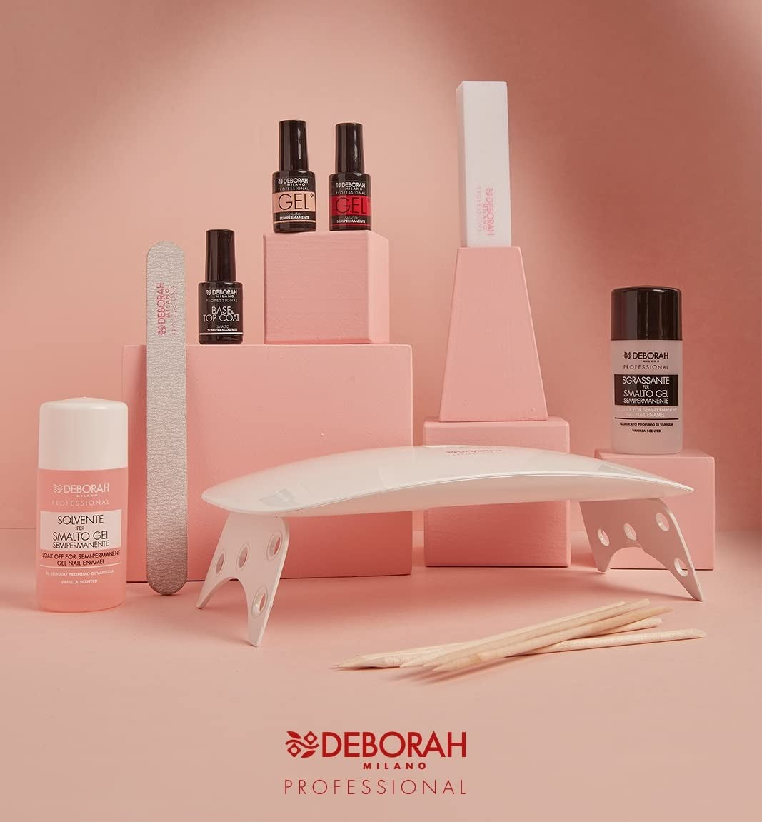 Vernis à ongles professionnel Milano, semi-permanent, Nr. 32 Rose Crepe, effet repulpant, long, intense et brillant, 4,5 ml