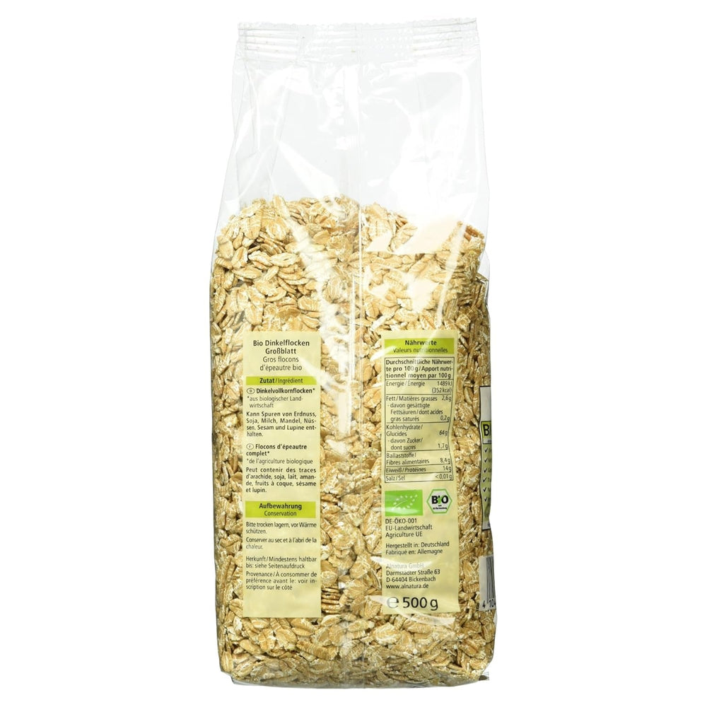 Fulgi de speltă organici cu fulgi mari, 500g