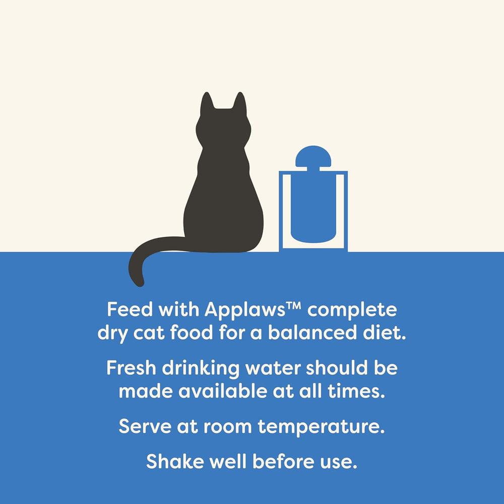 Applaws Hrană umedă 100% naturală pentru pisici – Supă de oase de pește cu ton, 12 pliculețe cu filtru x 85g