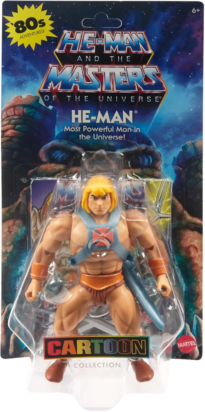 Jouet Masters of the Universe Origins, figurine He-Man de la collection Cartoon, échelle réelle, env. Héros de 14 cm avec armure 2 épées et mini comics HYD17 Figurines Naty Shop