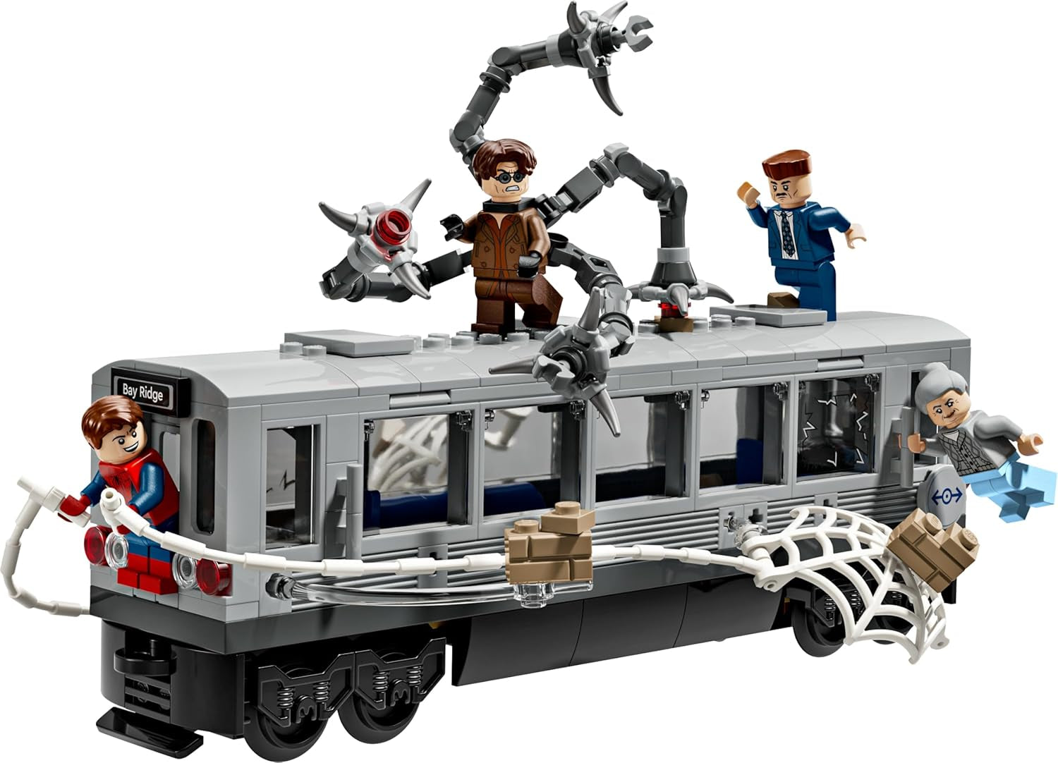 LEGO ǀ Marvel Spider-Man vs. Doc Ock: Showdown in der U-Bahn - Kreatives Spielzeug mit Superhelden Minifiguren - Spielzeug Zugmodell - Kinder Geschenk für Jungen und Mädchen ab 9 Jahren - 76321