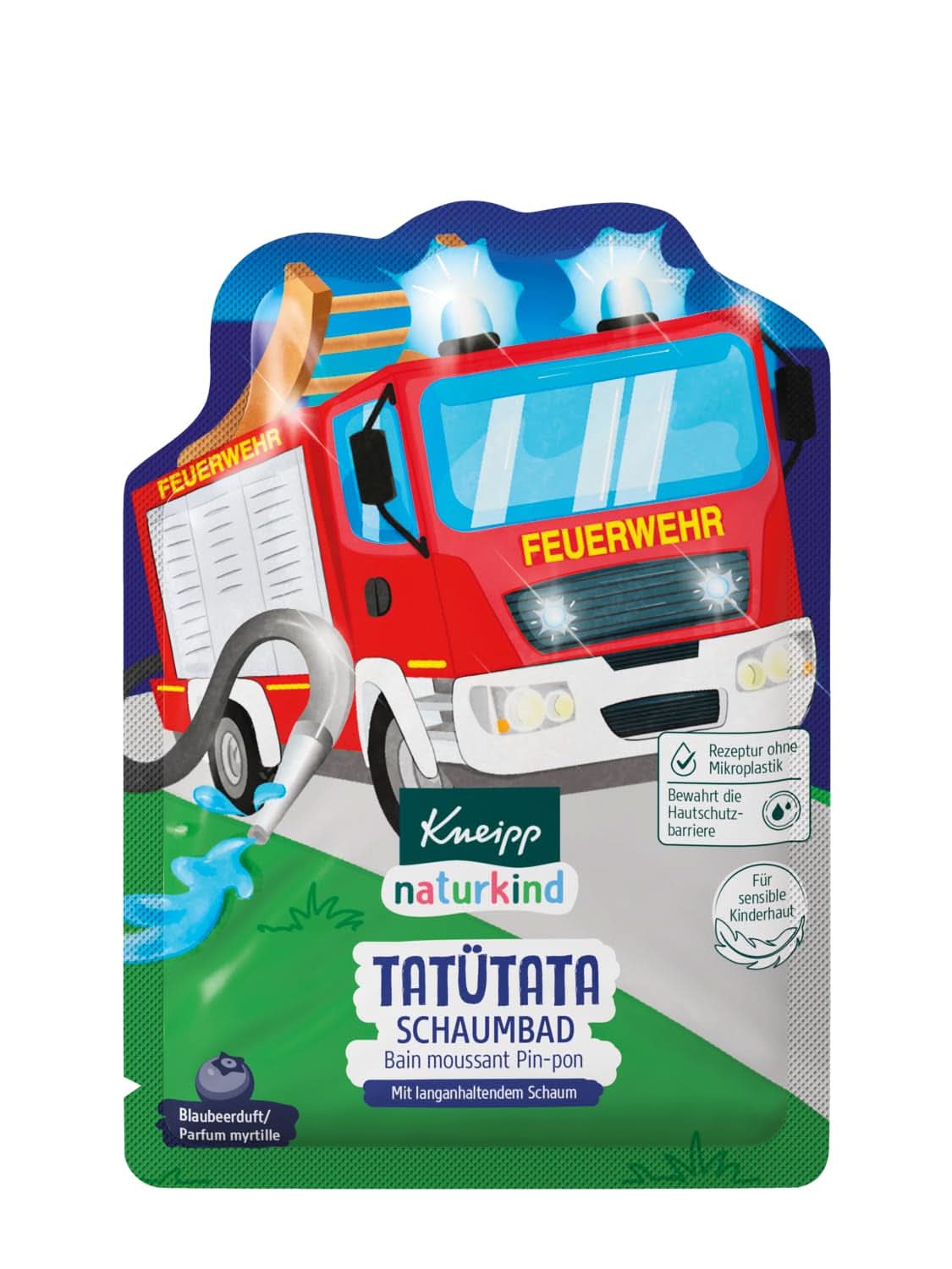 Kneipp Naturkind, additif de bain à l'huile de jojoba nourrissante et à l'extrait naturel de myrtille, arôme fruité de myrtille, eau bleue, 40 ml Douche et bain Naty Shop