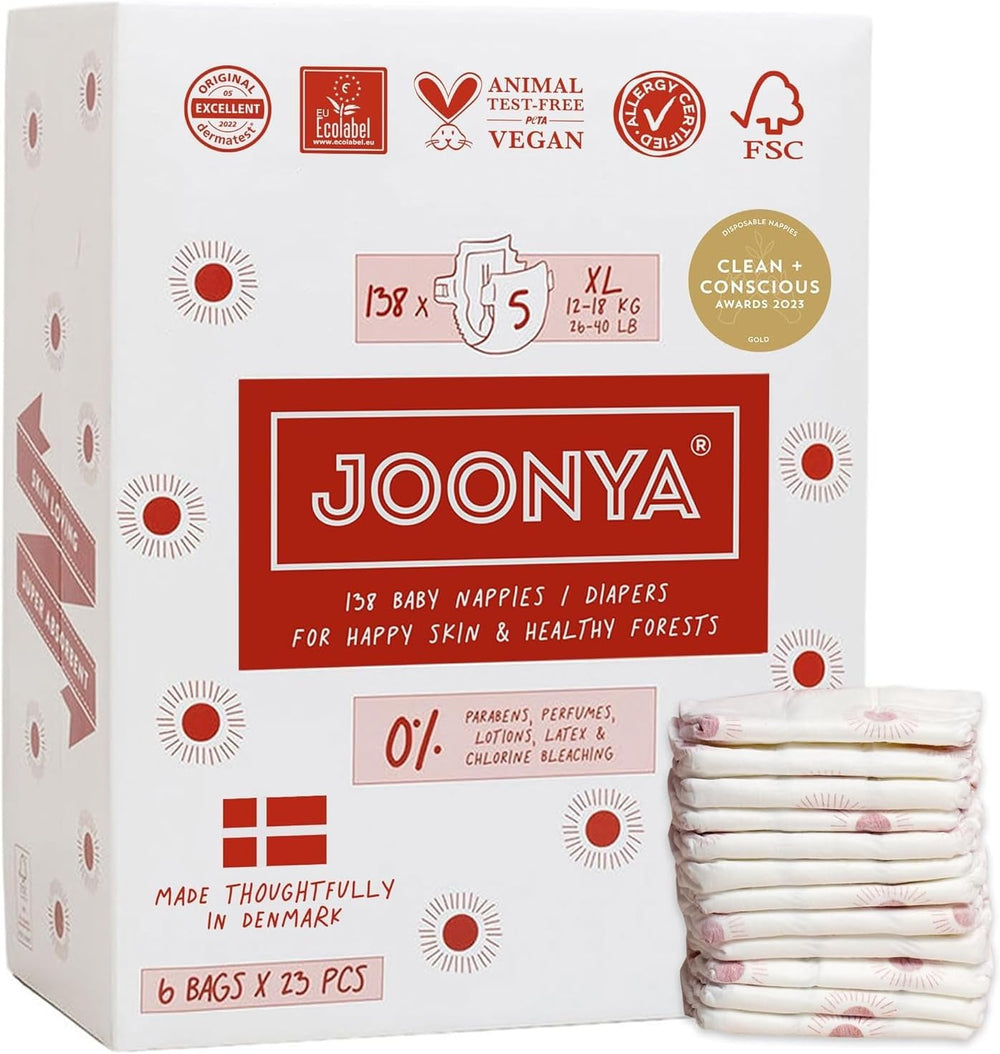 Couches bébé taille 3M (4-8 kg) - 1 sachet de 28 - Sans substances nocives, écologiques, très absorbantes, adaptées à un usage nocturne, ultra fines et douces - Fabriquées au Danemark