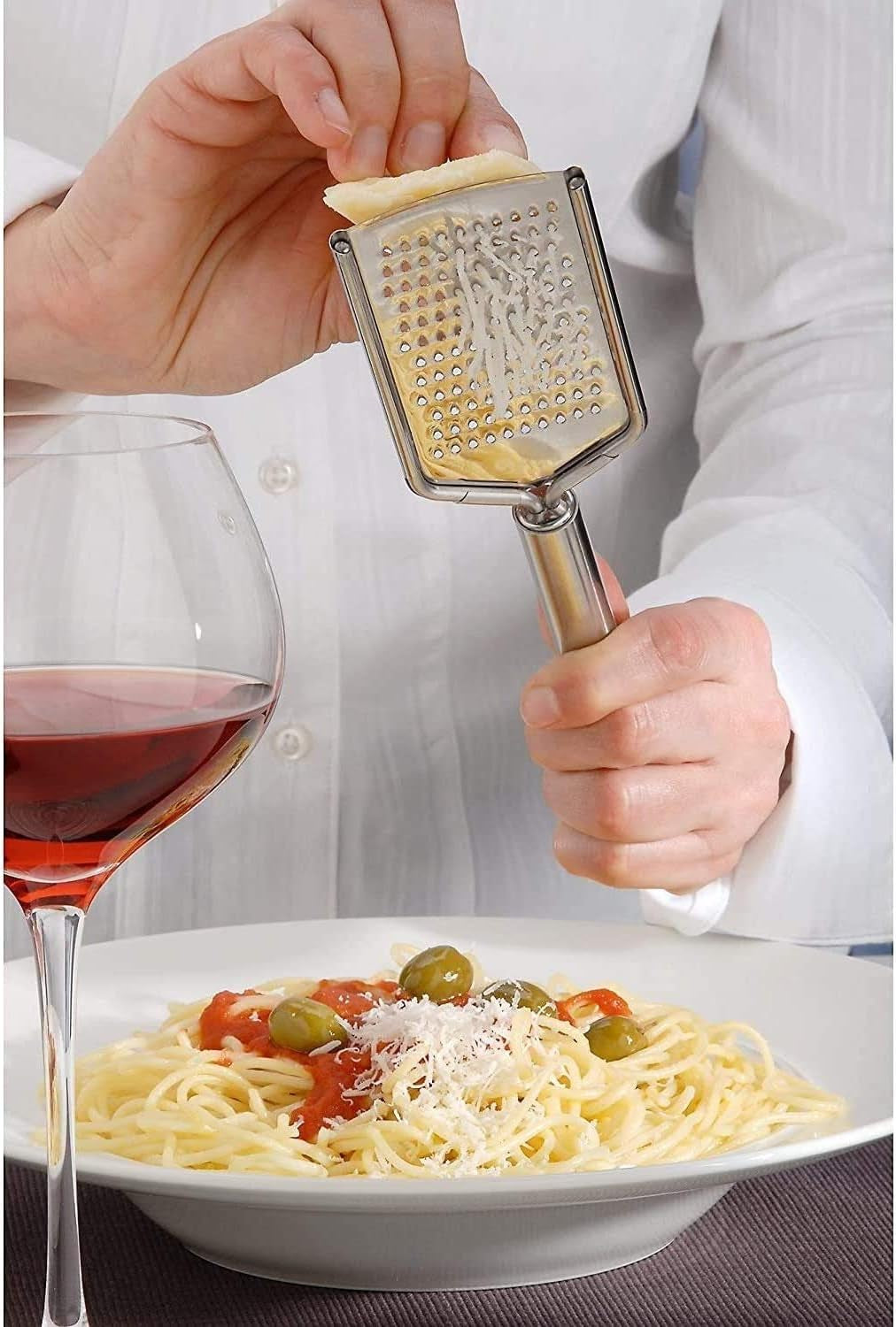 Râpe à fromage WMF Profi plus en acier inoxydable 25 cm, surface de rasage fine Éplucheur Naty Shop