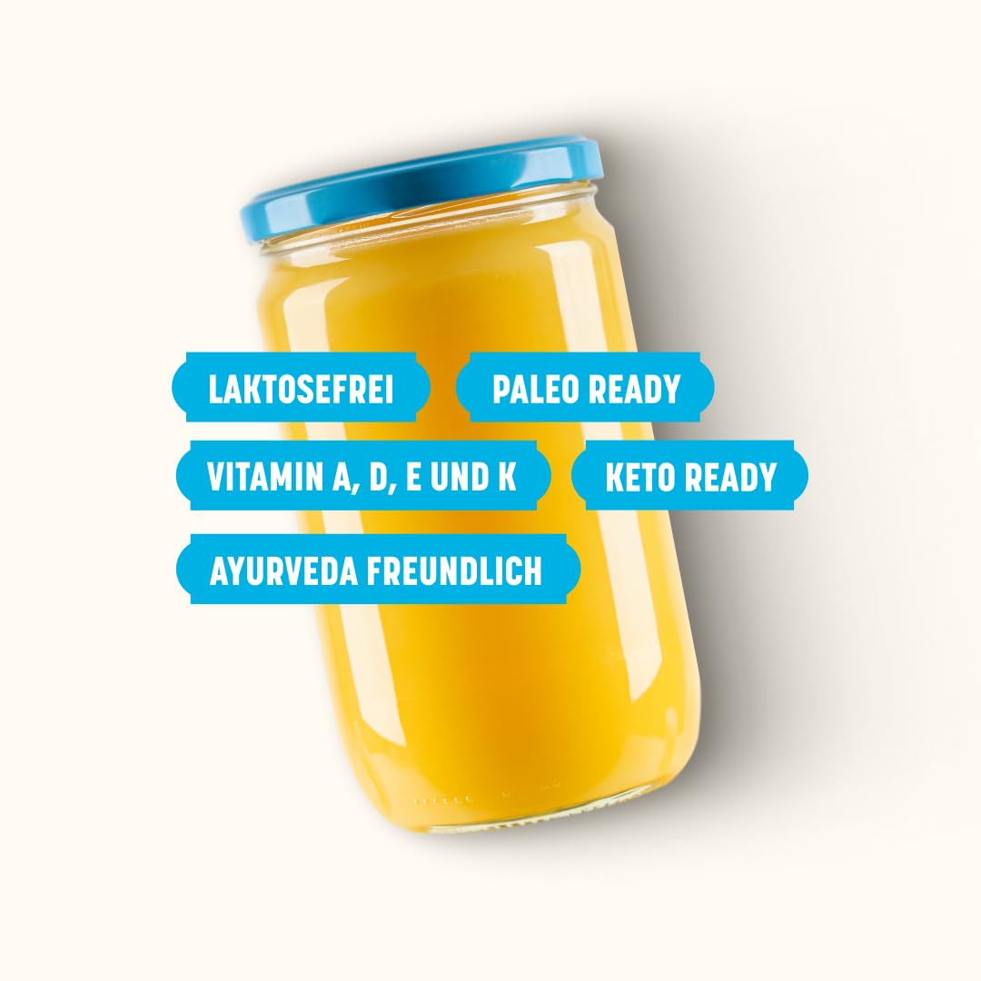 Ghee Butter BIO 600 g - Idéal pour la friture et la pâtisserie Sans lactose