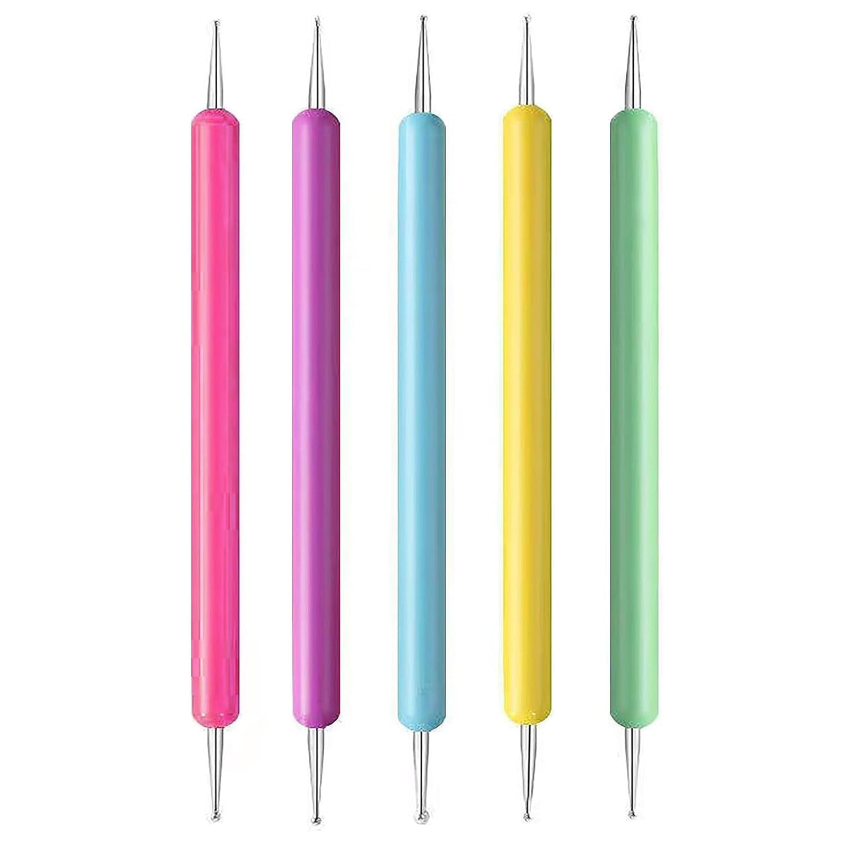 5 pièces Dotting Pen Set, Nagelpunkt-Stift, Dotting Pen Punktierung Stift Marbleizing Werkzeug Nagellack Maniküre Dot Nail Art Set, Marmorier-Werkzeug-Set, Punkte, Nagelkunst, Nagel Nail Werkzeug Set