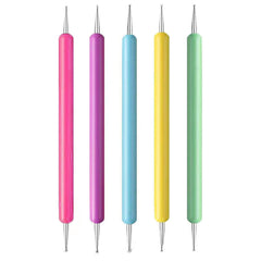 5 pièces Dotting Pen Set, Nagelpunkt-Stift, Dotting Pen Punktierung Stift Marbleizing Werkzeug Nagellack Maniküre Dot Nail Art Set, Marmorier-Werkzeug-Set, Punkte, Nagelkunst, Nagel Nail Werkzeug Set