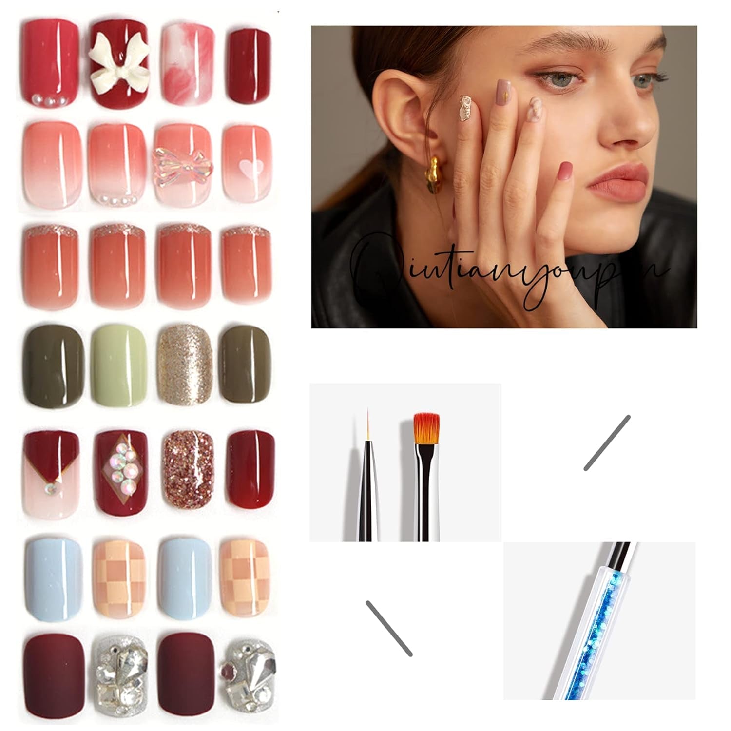 Nagel Art Fineliner Pinsel[5 Stück],Nagel Art Liner Pinsel,Professionel Detail Pinselset,Nagellack Pinsel,Pour Nail Art Design Painting Salon,Nageldesign Nagel Fußpflege